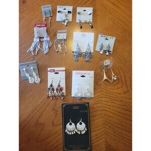 NWD Estate Lot of 12 Pierced Earrings, Whimsical Fairy Butterfly Dangly Whimsy